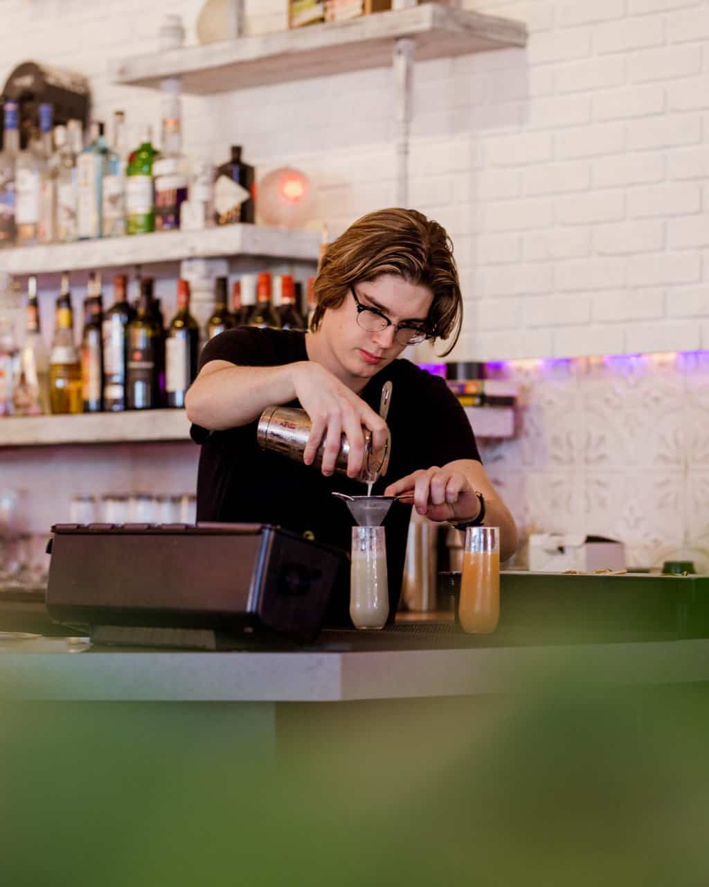 Bartender Pouring Cocktails